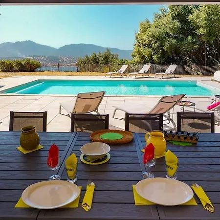 Splendide De Reve Climatisee Avec Vue & Montagne Et Sa Piscine Chauffee Olmeto (Corsica)