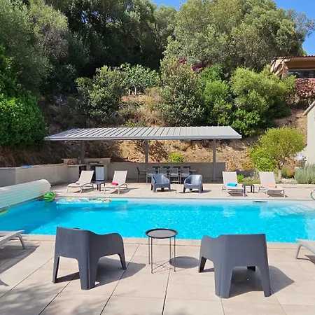 Splendide De Reve Climatisee Avec Vue & Montagne Et Sa Piscine Chauffee * Olmeto (Corsica)